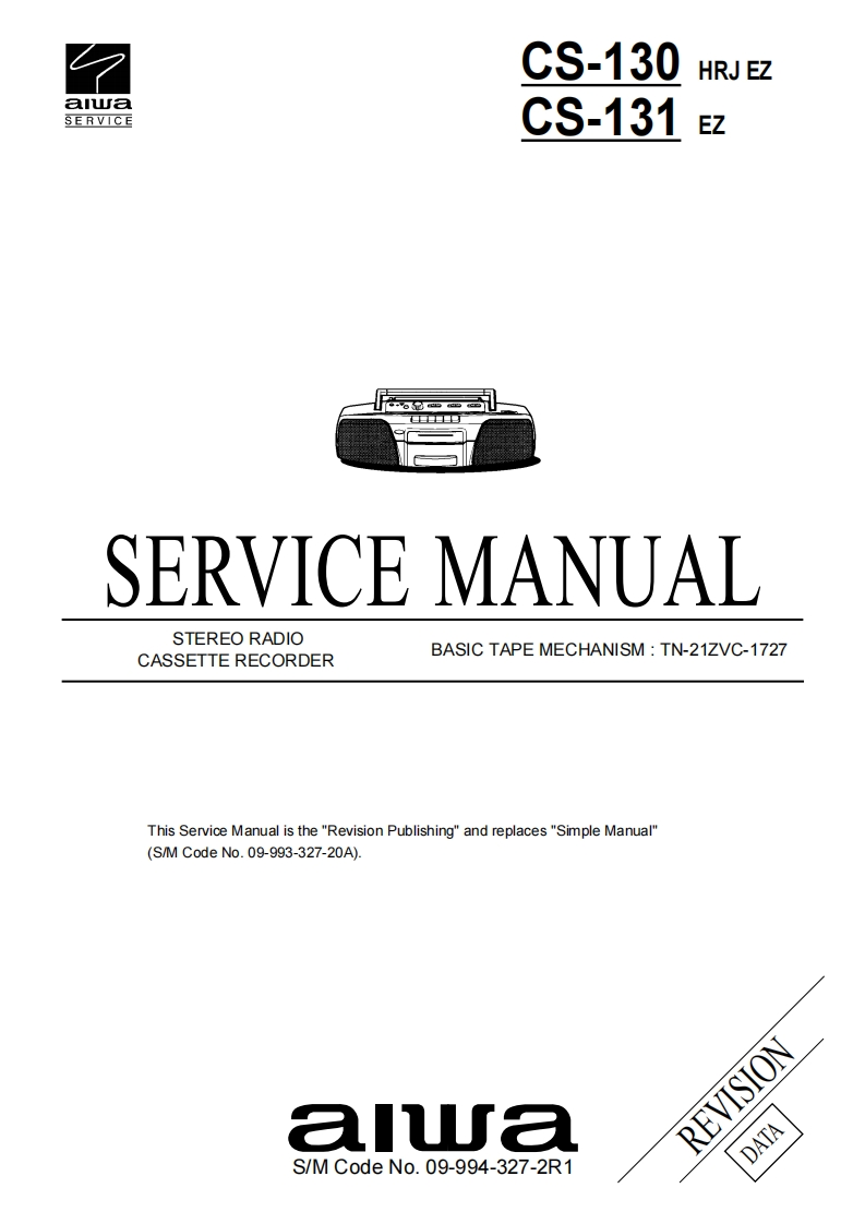 Aiwa-CS131-cs-维修说明书手册含电器原理图r