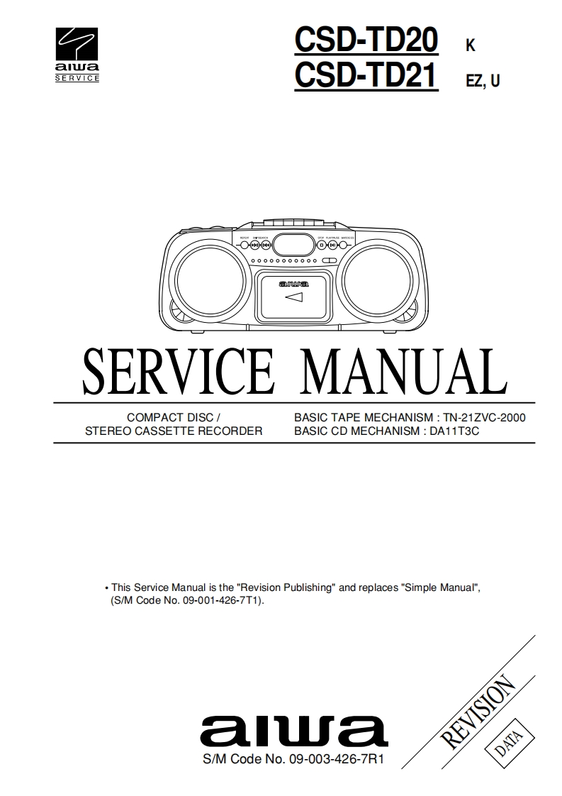Aiwa-CSDTD20-cs-维修说明书手册含电器原理图