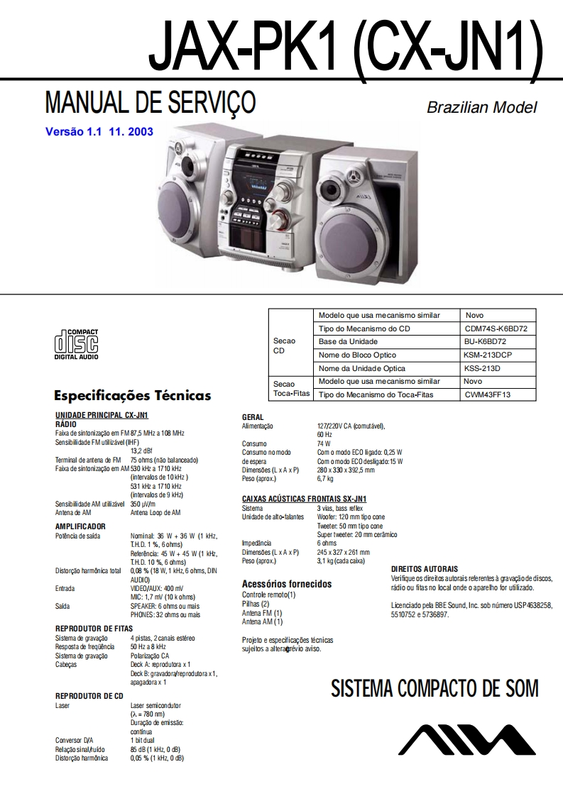 Aiwa-CXJ1v1_1-cs-维修说明书手册含电器原理图