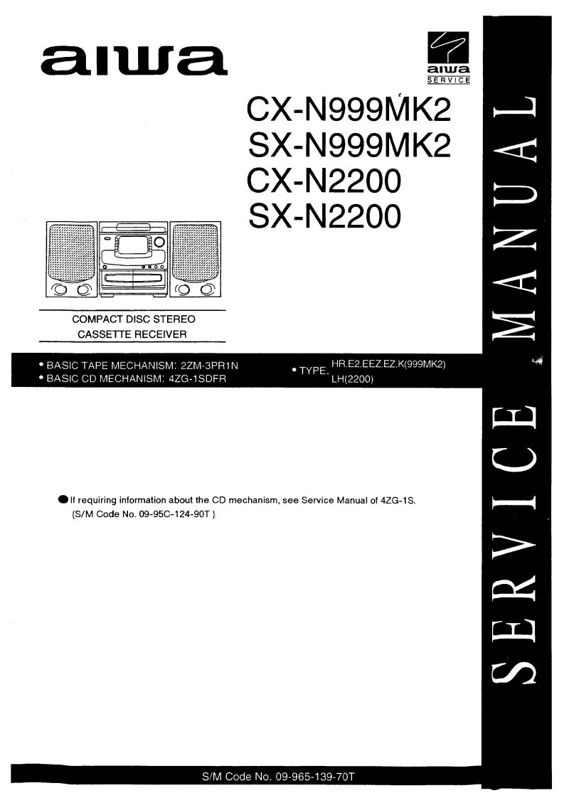 Aiwa-CXN999MK2-cs-维修说明书手册含电器原理图