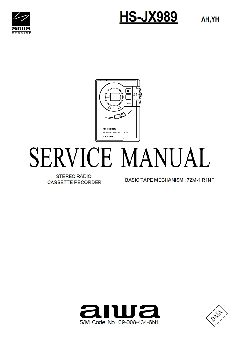 Aiwa-HSJX989-pr-维修说明书手册含电器原理图