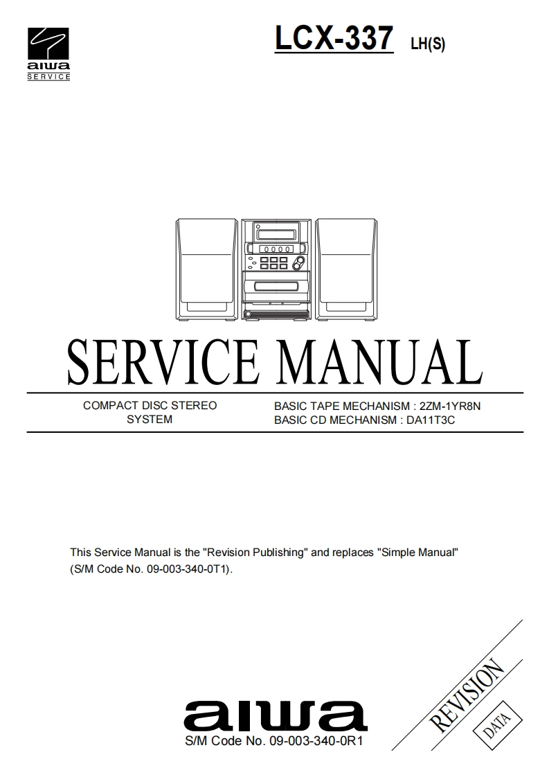 Aiwa-LCX337-cs-维修说明书手册含电器原理图