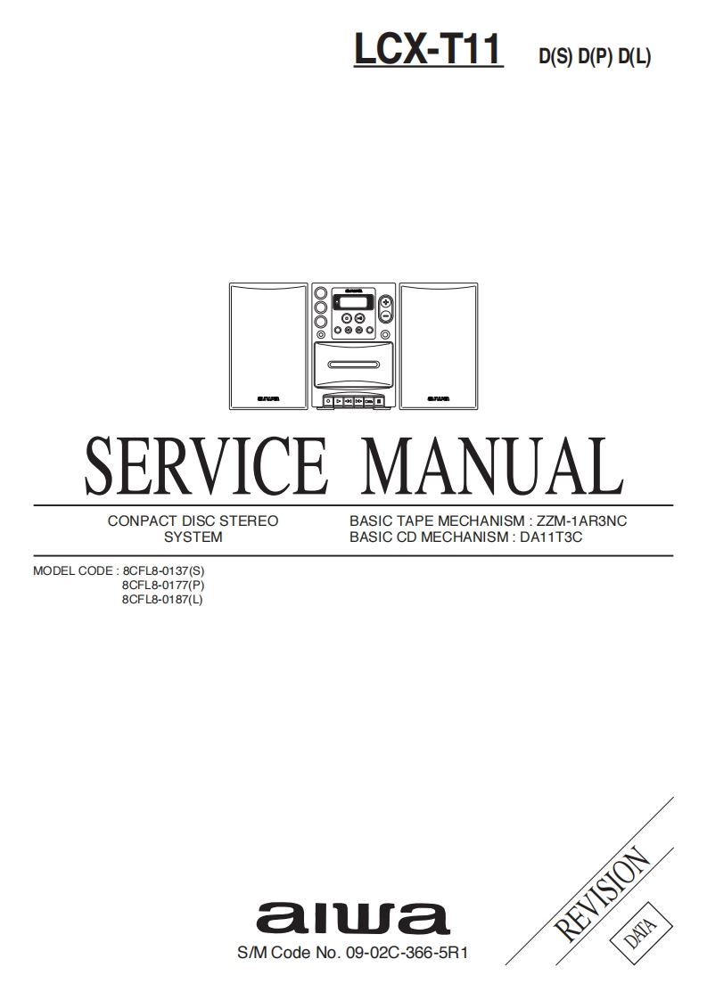 Aiwa-LCXT11-cs-维修说明书手册含电器原理图