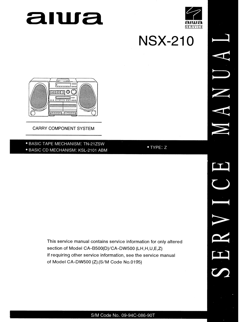 Aiwa-NSX210-cs-维修说明书手册含电器原理图