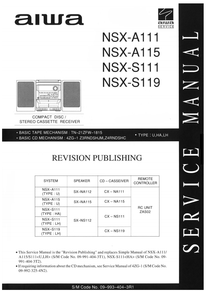 Aiwa-NSXA111-cs-电气原理图手册
