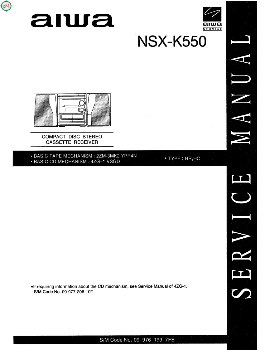 Aiwa-NSXK550-cs-维修说明书手册含电器原理图
