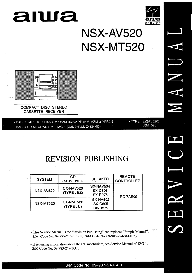 Aiwa-NSXMT520-cs-维修说明书手册含电器原理图