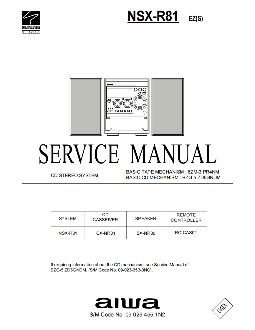 Aiwa-NSXR81-cs-维修说明书手册含电器原理图