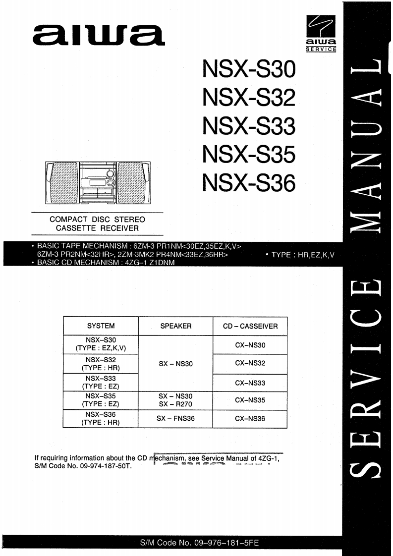 Aiwa-NSXS36-cs-维修说明书手册含电器原理图