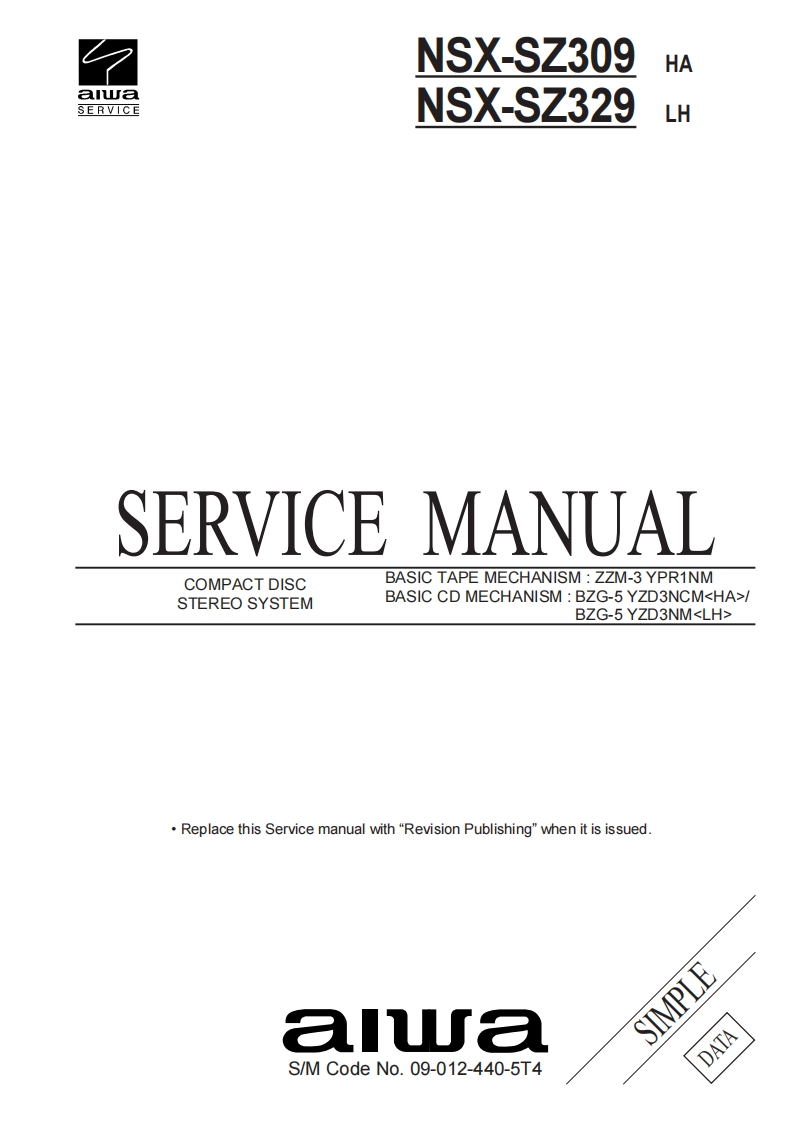 Aiwa-NSXSZ329-cs-维修说明书手册含电器原理图