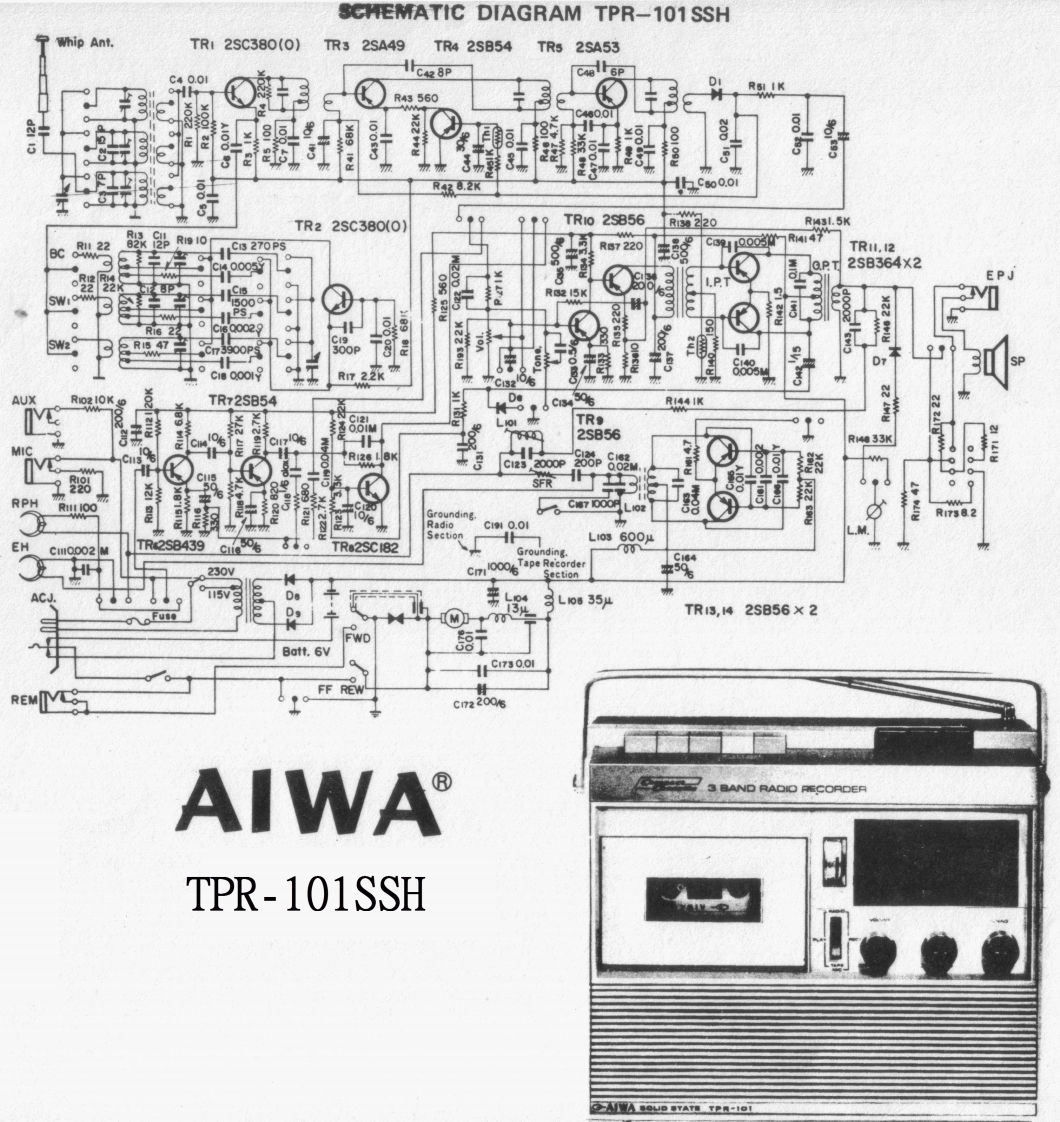 Aiwa-TPR101SSH-tape-电气原理图手册
