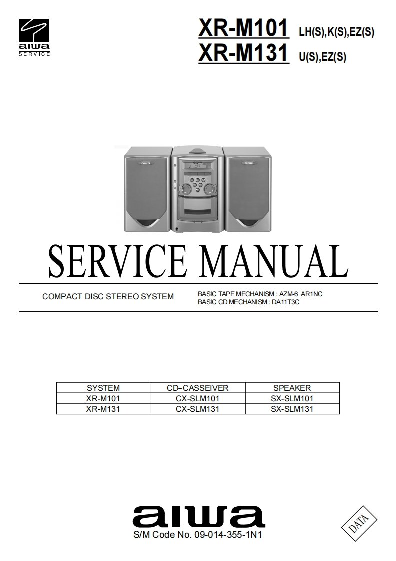 Aiwa-XRM101-cs-维修说明书手册含电器原理图
