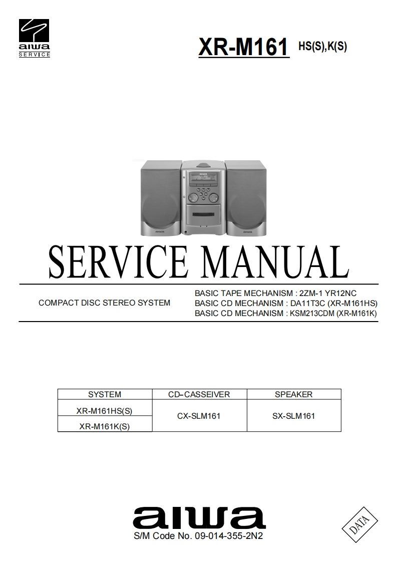 Aiwa-XRM161-cs-维修说明书手册含电器原理图