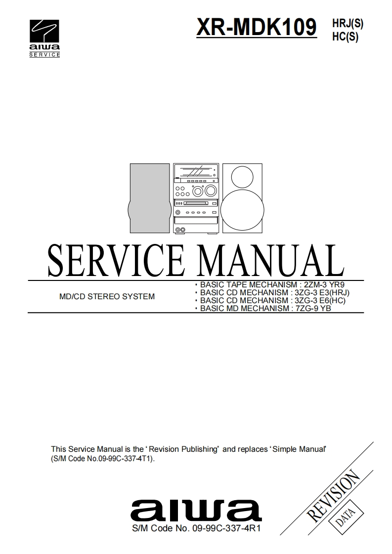 Aiwa-XRMDK109-cs-维修说明书手册含电器原理图