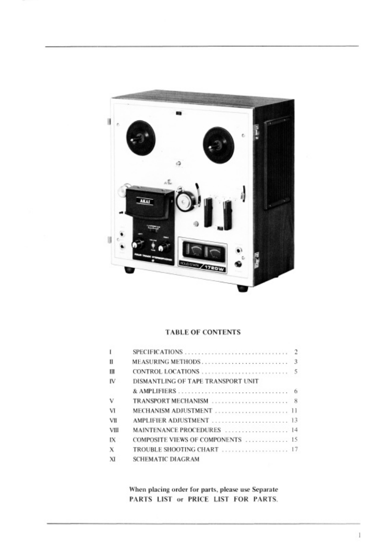 Akai-1720-W-维修电器原理图手册