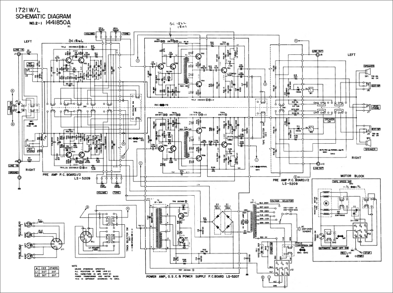 Akai-1721-WL-维修电器原理图手册
