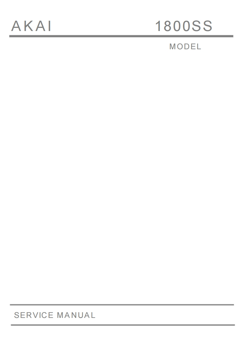 Akai-1800-SS-维修电器原理图手册