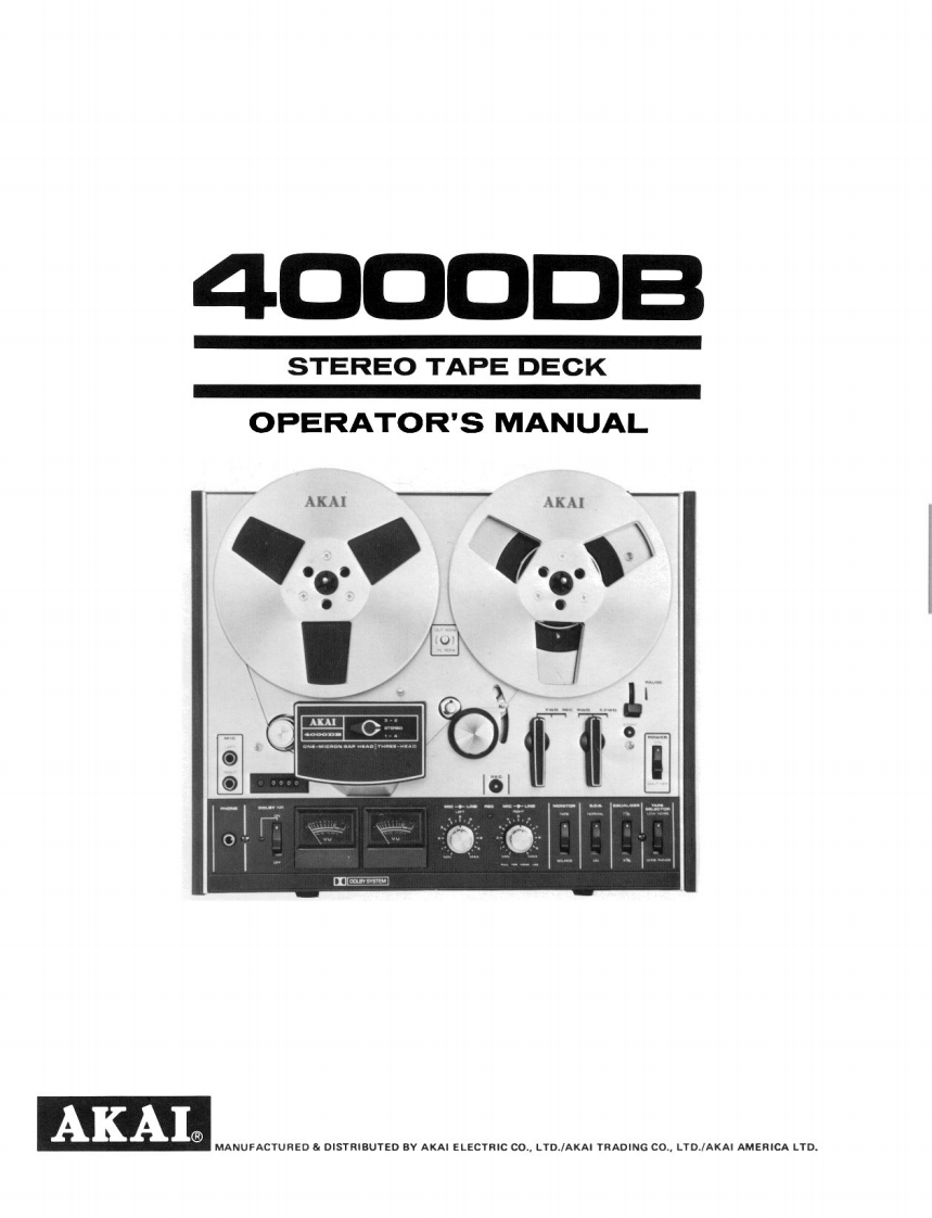 Akai-4000-DB-所有说明书手册