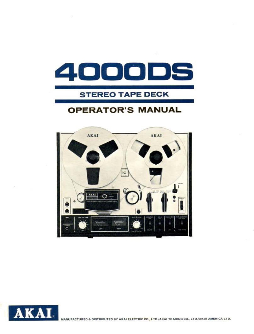 Akai-4000-DS-所有说明书手册