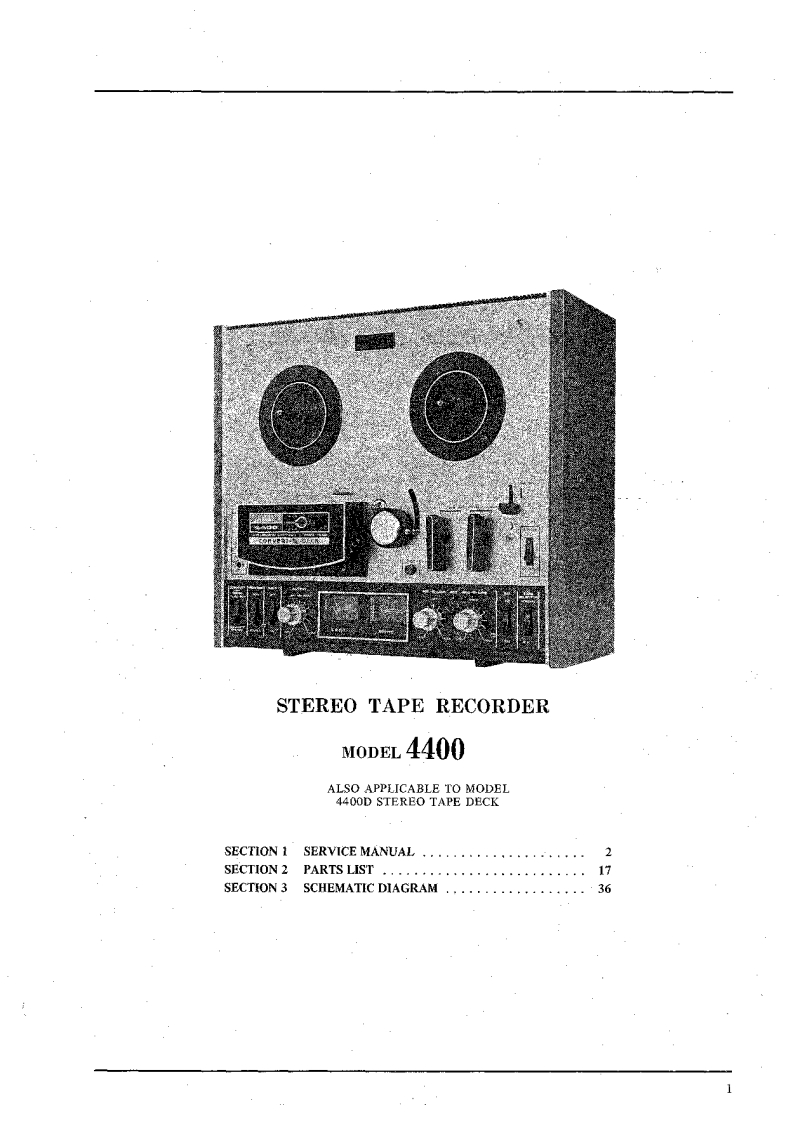 Akai-4400-tape-维修说明书手册含电器原理图