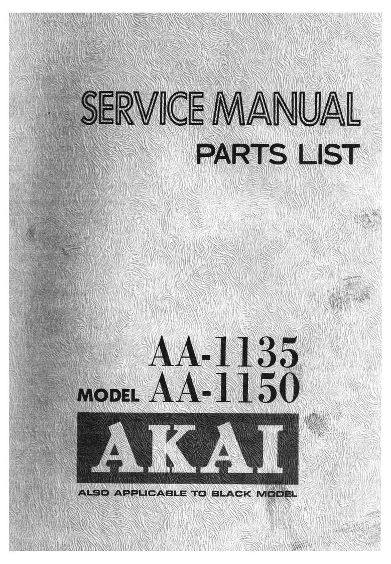 Akai-AA-1135-1150-维修电器原理图手册