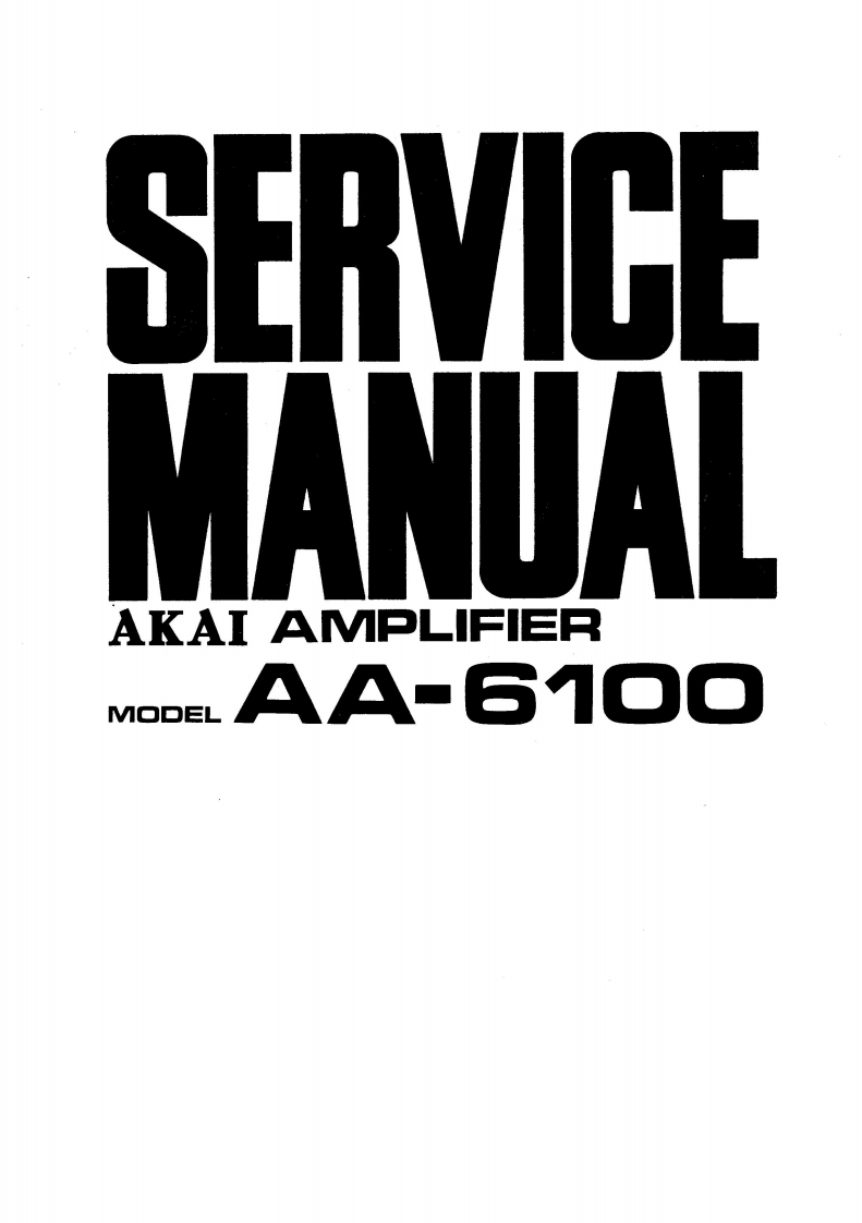Akai-AA-6100-维修电器原理图手册