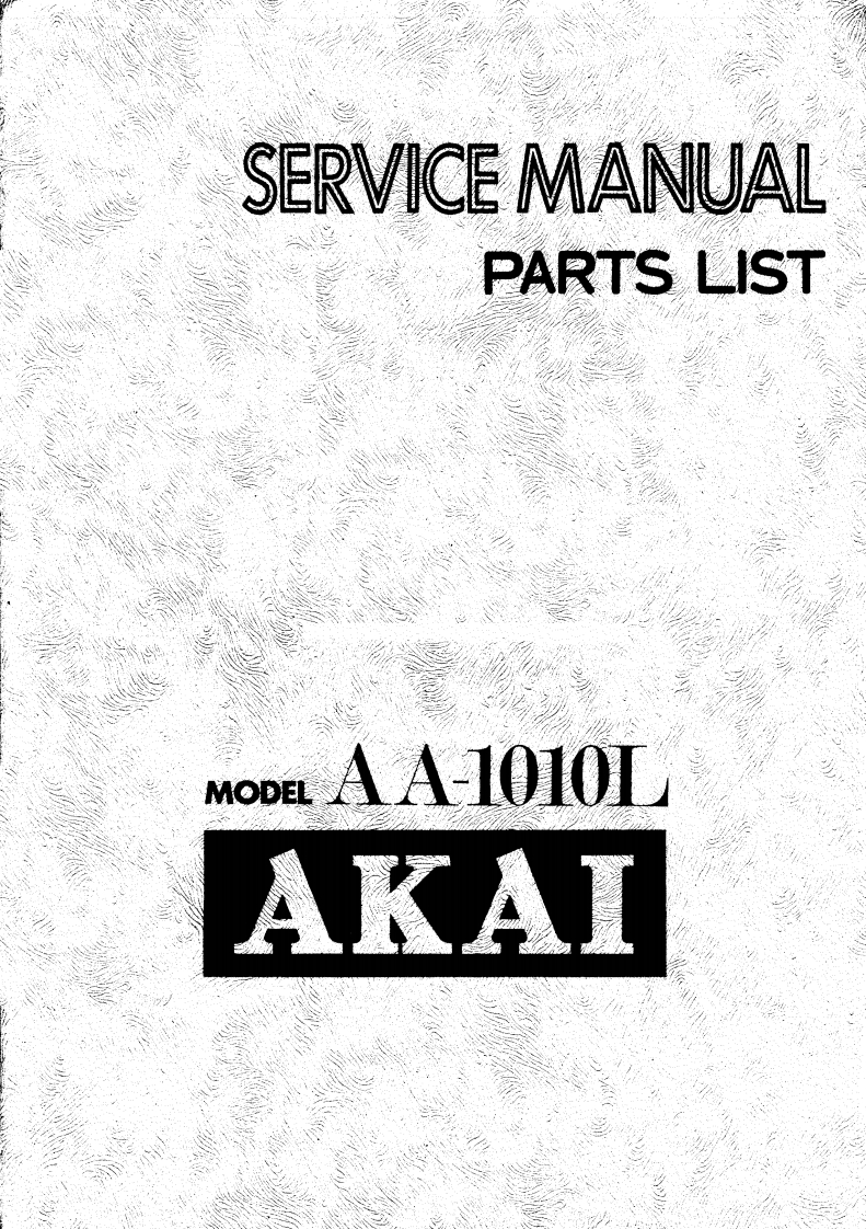 Akai-AA1010L-rec-维修说明书手册含电器原理图
