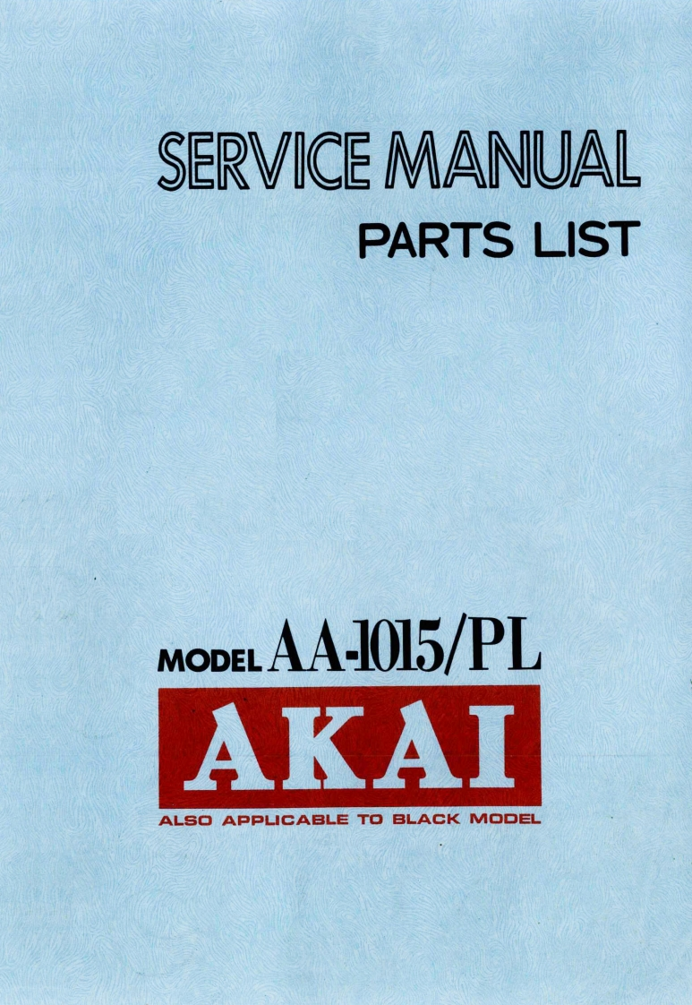 Akai-AA1015PL-rec-维修说明书手册含电器原理图
