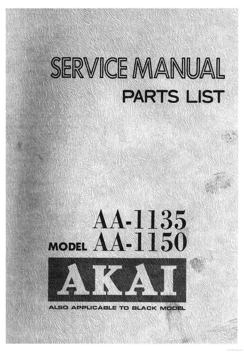 Akai-AA1135-rec-维修说明书手册含电器原理图