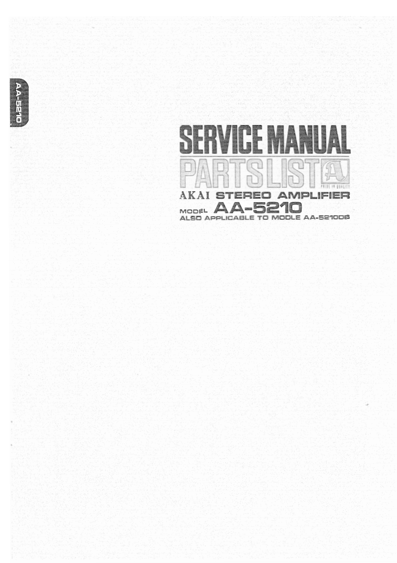 Akai-AA5210-int-维修说明书手册含电器原理图