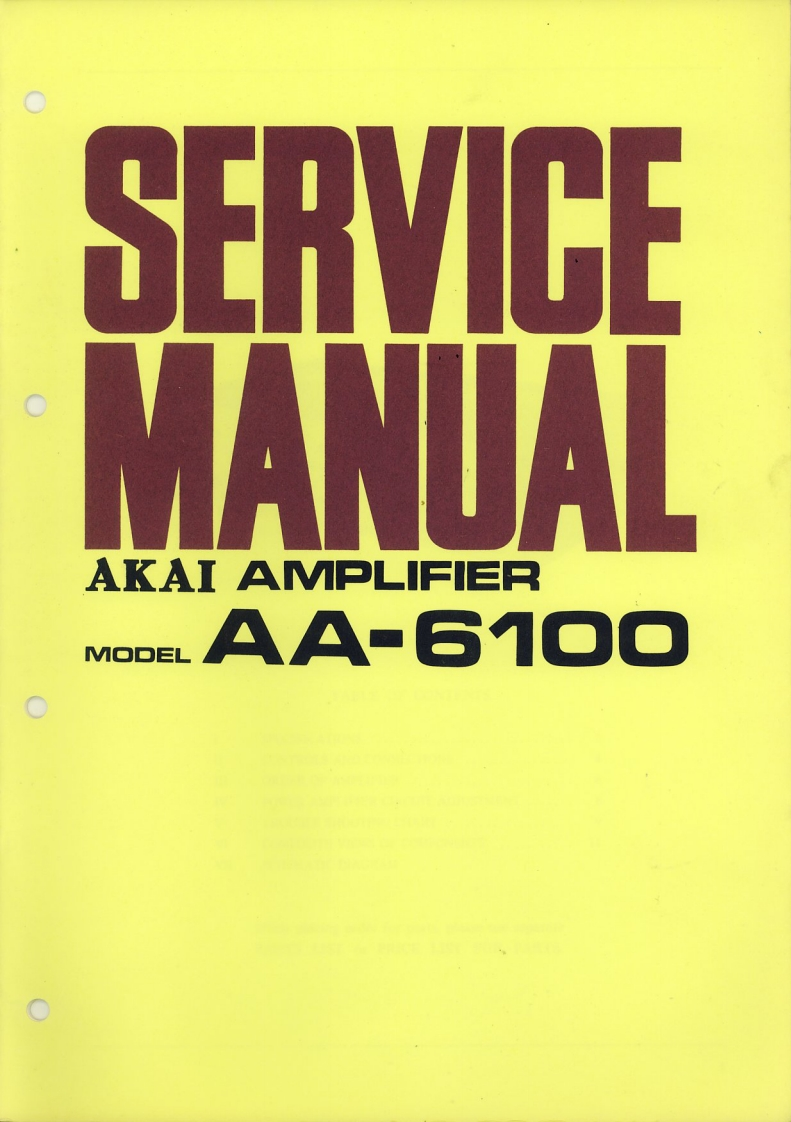 Akai-AA6100-int-维修说明书手册含电器原理图