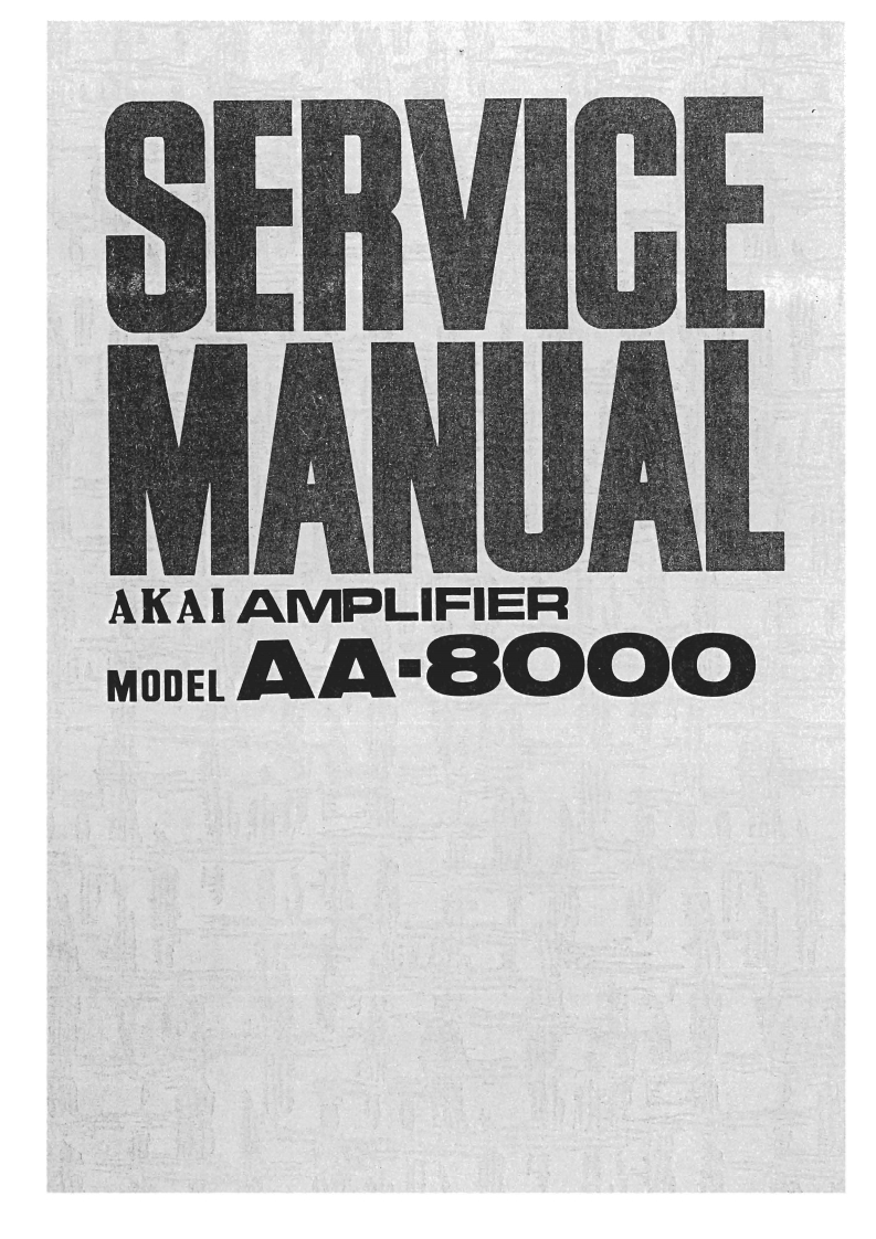 Akai-AA8000-int-维修说明书手册含电器原理图