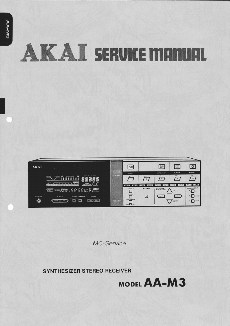 Akai-AAM35-rec-维修说明书手册含电器原理图