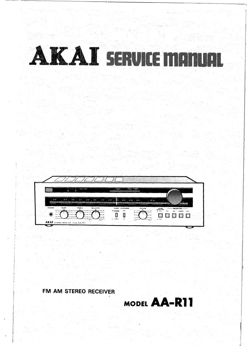 Akai-AAR11-rec-维修说明书手册含电器原理图