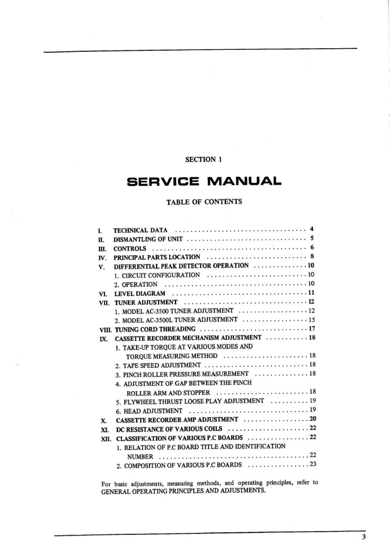 Akai-AC3500-cs-维修说明书手册含电器原理图