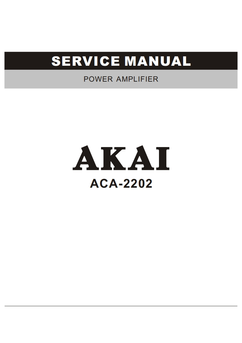 Akai-ACA-2202-维修电器原理图手册