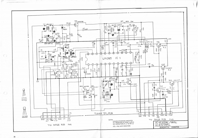 Akai-ACM305W-cs-电气原理图手册