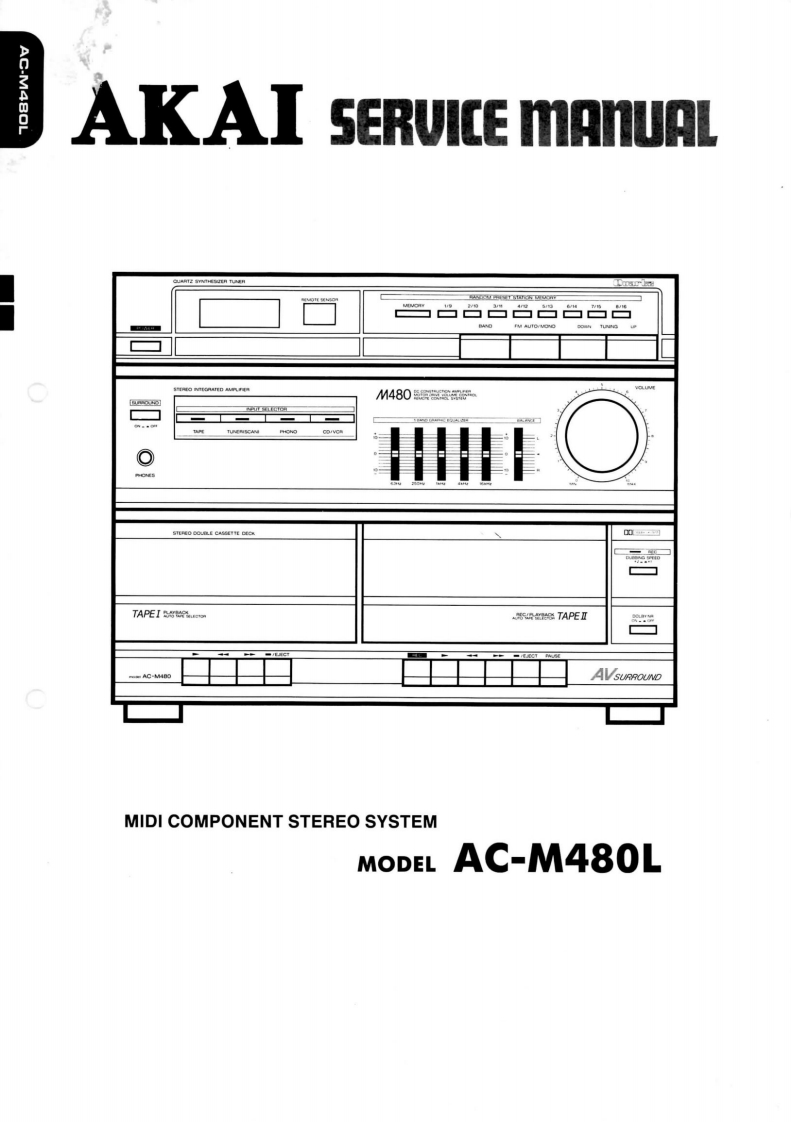 Akai-ACM480L-cs-维修说明书手册含电器原理图