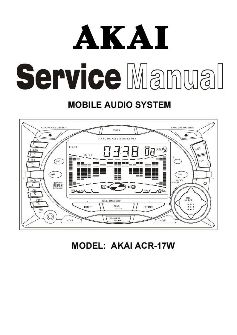 Akai-ACR-17-W-维修电器原理图手册