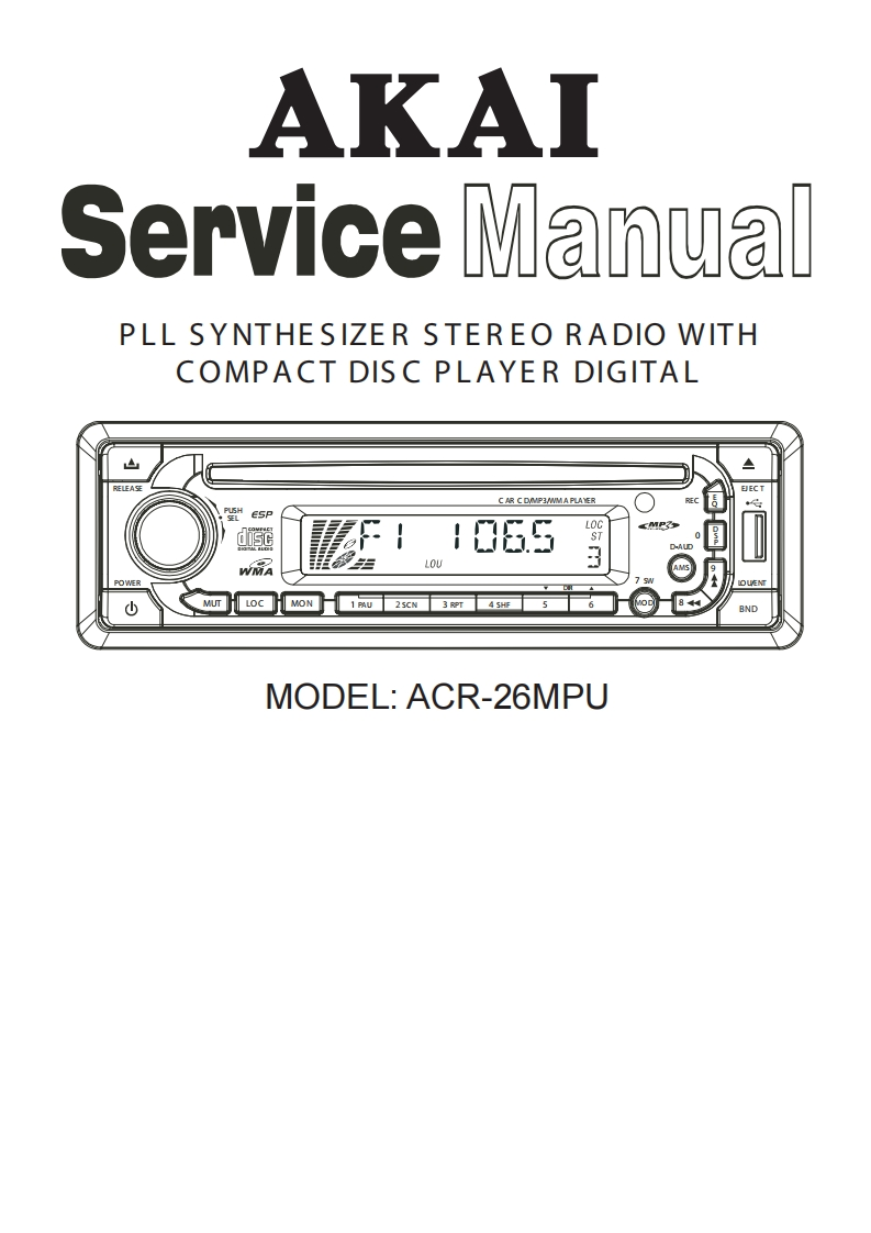 Akai-ACR-26-MPU-维修电器原理图手册