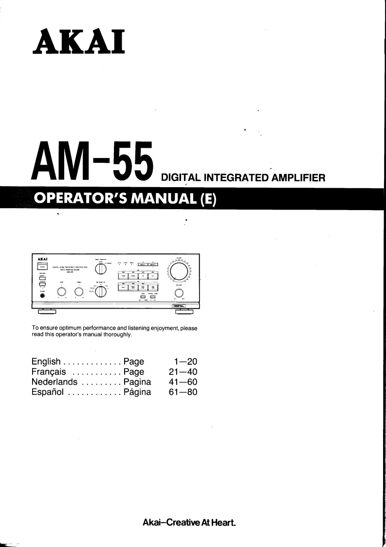 Akai-AM-55-所有说明书手册
