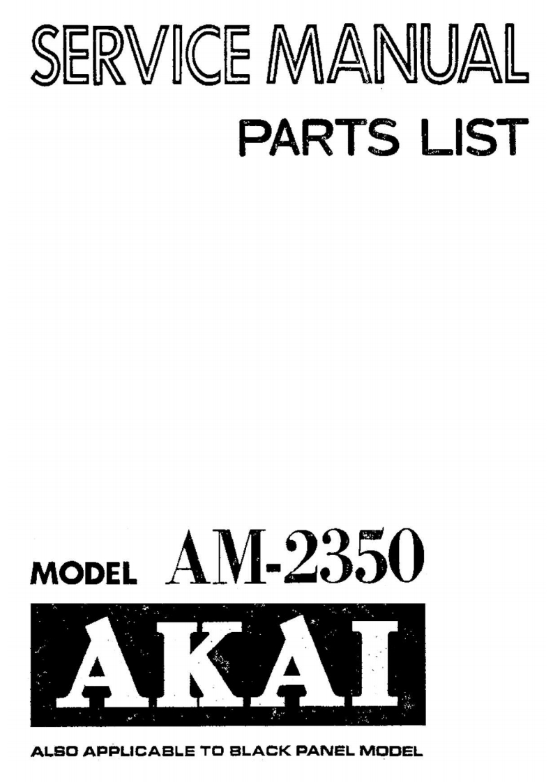Akai-AM235-int-维修说明书手册含电器原理图