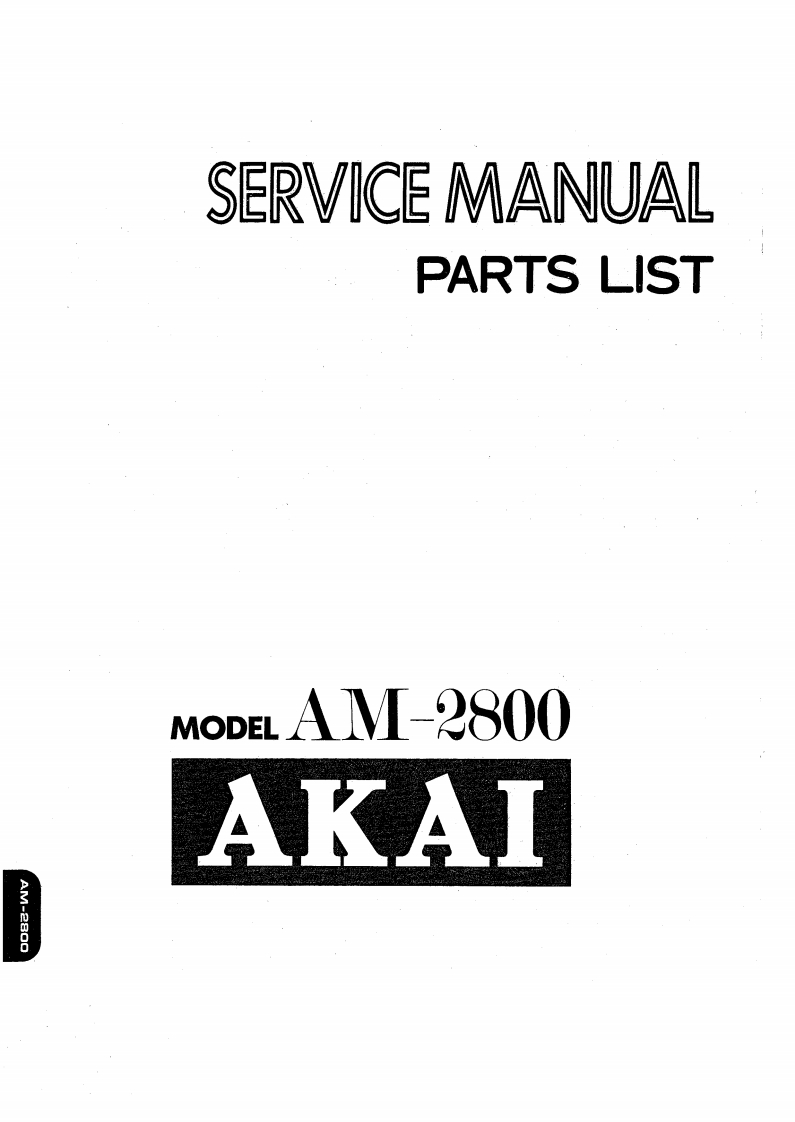 Akai-AM2800-int-维修说明书手册含电器原理图
