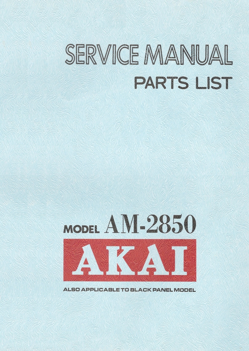 Akai-AM2850-int-维修说明书手册含电器原理图
