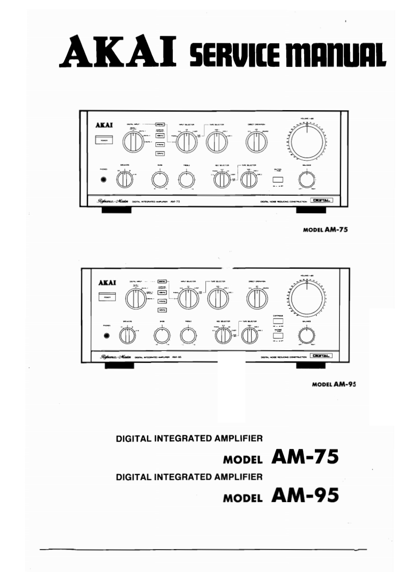 Akai-AM75-int-维修说明书手册含电器原理图