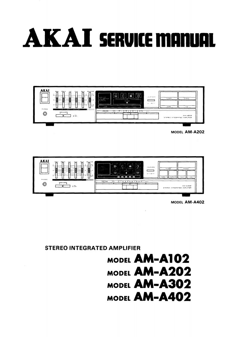 Akai-AMA102-int-维修说明书手册含电器原理图