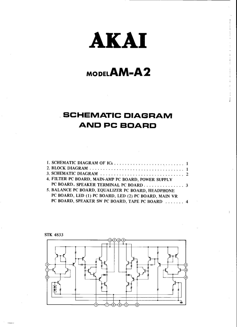 Akai-AMA2-int-维修说明书手册含电器原理图