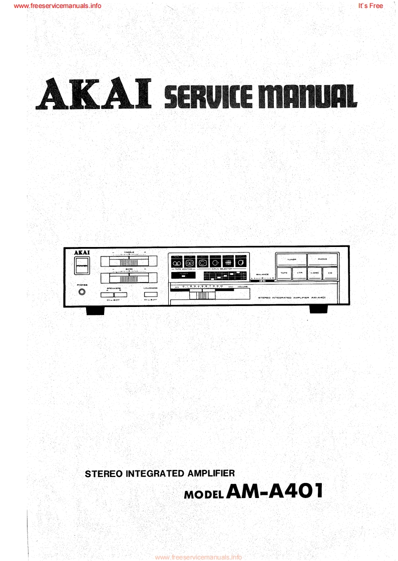 Akai-AMA401-int-维修说明书手册含电器原理图