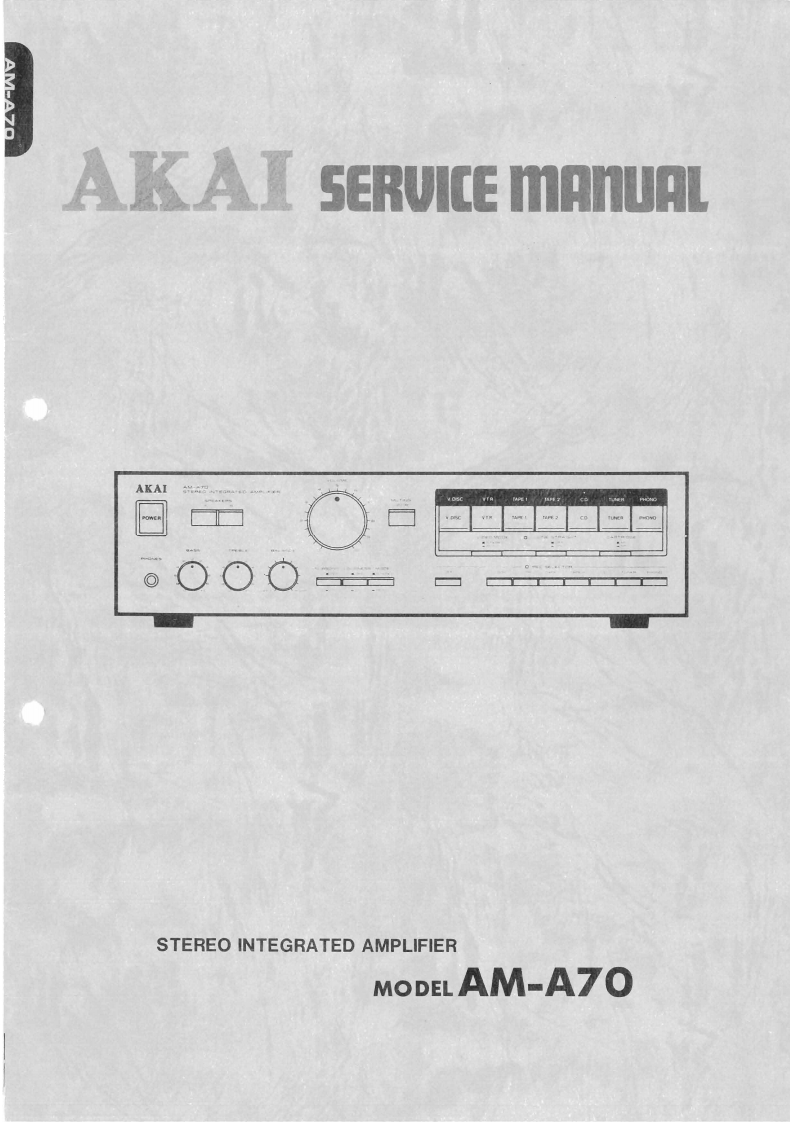 Akai-AMA70-int-维修说明书手册含电器原理图