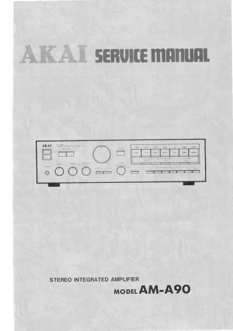 Akai-AMA90-int-维修说明书手册含电器原理图